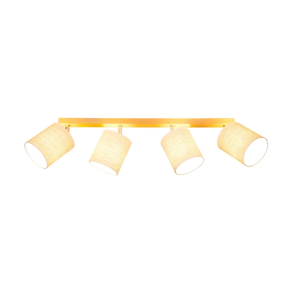 Boho Ceiling Lamp 4xE27 Max.25W Oiled Oak/Beige 56791474