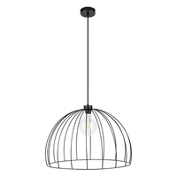 Coop Pendant Lamp 1xE27 Max.60W Black Metal/Black PVC Cable 1883904