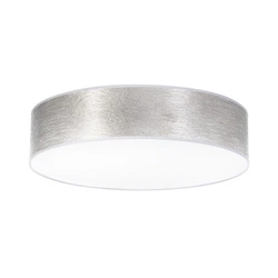 Nevoa Ceiling Lamp 4xE27 Max.25W White Metal/Silver Fabric Shade 47935802