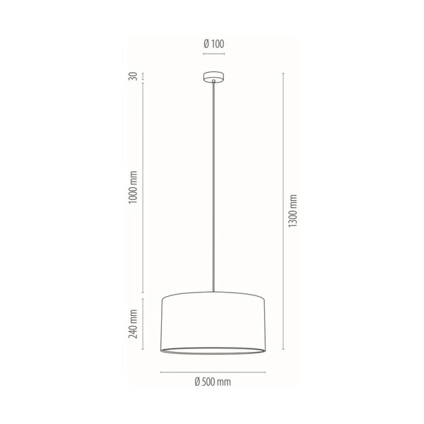 Luna Pendant Lamp 1xE27 Max.60W Birch Wood/Transparent PVC Cable/Multicolor Wallpapaer Shade 1016008410261
