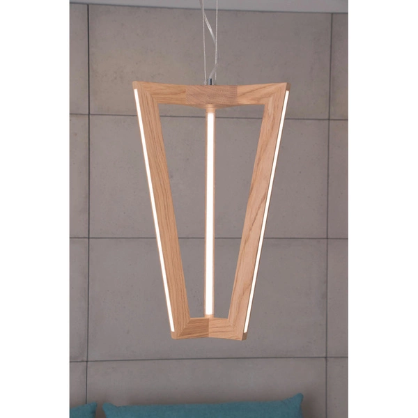 Leif Pendant Lamp ''In&Out'' 6xLED 24V Integrated 4000lm 3000K 43W Oiled Oak/Transparent PVC Cable 1539274