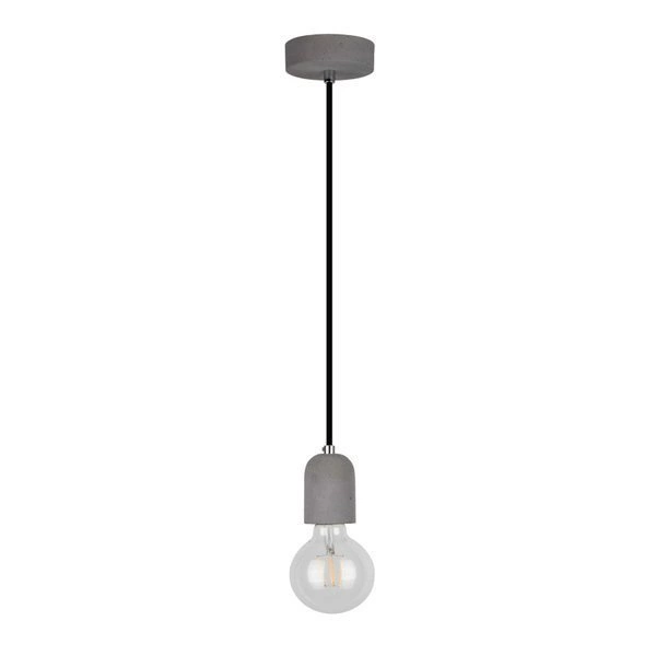 Amory Pendant Lamp 1xE27 Max.60W Gray Concrete/Black Fabric Cable 9779136