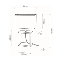 Cadre Table Lamp 1xE27 Max.25W Oiled Oak/Black Fabric Cable/Black Fabric Shade 7704974