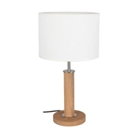 Benita Lampa Stołowa 1xE27 Max. 40W Dąb Olejowany/Nikiel Mat/Biały 7017400511546