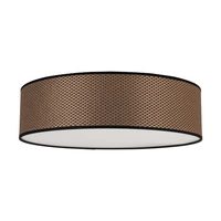 Abażur Walec Z Blendą Brązowy/Czarny/Złoty Fi480 H130 A1555