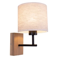Boho Wall Lamp 1xE27 Max.25W Oiled Oak/Black/Beige 57191974