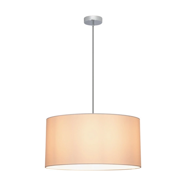 Rima Pendant Lamp 1xE27 Max.60W Chrome Metal/Anthracite Fabric Cable/Gray Fabric Shade 197711128