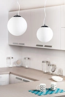 Emil Pendant Lamp 1xE27 Max.60W Chrome Metal/White Glass 1574128