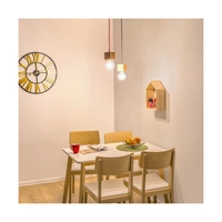 Trongo Square Pendant Lamp 1xE27 Max.60W Oiled Oak/Anthracite Fabric Cable 7161174