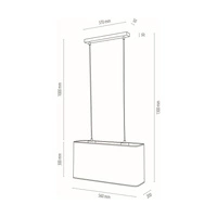 Malo Lampa Wisząca 2xE27 Max.40W Dąb Olejowany/Transparentny PVC/Multikolor 872150274