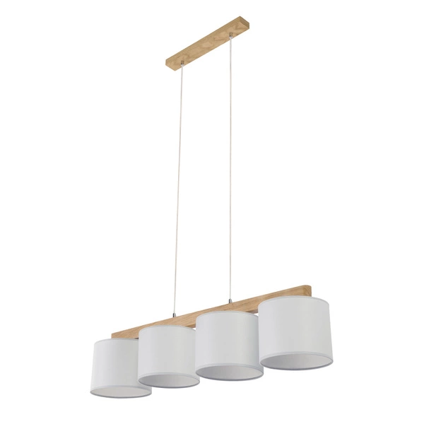 Aprillia Pendant Lamp 4xE27 Max.25W Oiled Oak/Transparent PVC/Grey 524510404