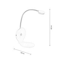 Arles Wall Lamp Incl. 1xLED 270lm 3000K 3W White Metal/Black Metal 5850102