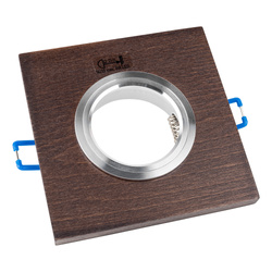 Oprawa typu Downlight kwadratowa Vitar Wood 1xGU10 Max.6W LED z drewna bukowego, orzecha