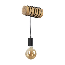 Trabo Short Wall lamp 1xE27 Max.25W Stained Pine/Black/Black PVC 6834151