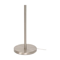 Eros Floor Lamp 1xE27 Max.60W 1xLED Integrated 160lm 3000K 3W Satin Metal/White Fabric Shade/Transparent PVC Cable 1232127
