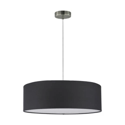 Josefina Pendant Lamp 3xE27 Max.25W Satin Metal/Transparent PVC Cable/Anthracite Fabric Shade 57850127