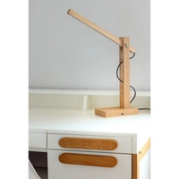 Tukan Table Lamp 1xLED 24V Integrated 753lm 3000K 5,5W Oiled Oak/Anthracite Fabric Cable with Touch Dimmer 7530174