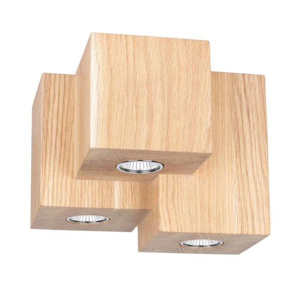 Wooddream Square Ceiling Lamp 3xGU10 Max.6W Oiled Oak 2076374