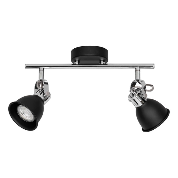 Anita Ceiling Lamp 2xGU10 Max.50W Chrome Metal/Black Metal 2766204