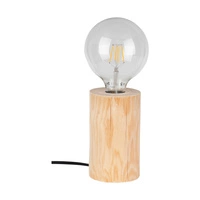 Lampa stołowa Trabo 1xE27 Max.25W Sosna Naturalna/Czarny Kabel PCV 76910150