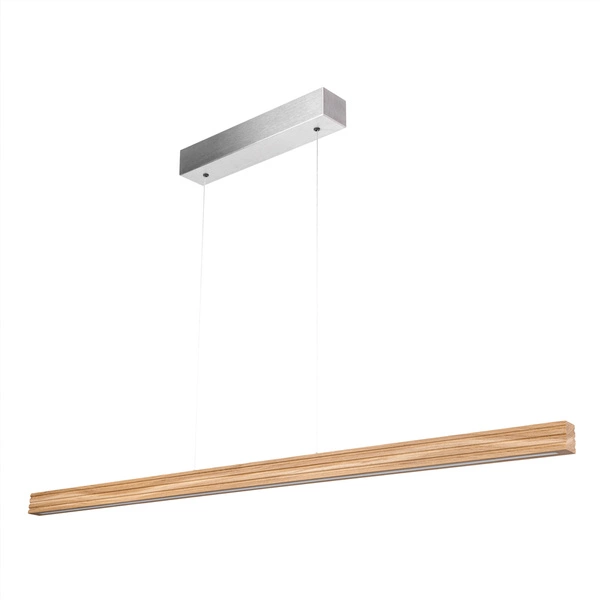 Riflet Pendant lamp 3xLED24V 28W Inkl. Oiled Oak/Stainless Steel with Touch Dimmer/Rollizug 120 cm 1037422900000