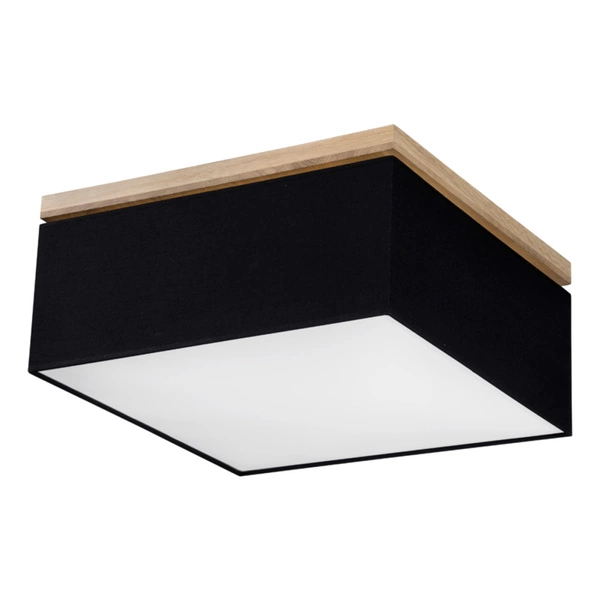 Vertiga Ceiling Lamp 4xE27 Max.25W Oiled Oak/Black Fabric Shade 34523474