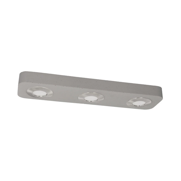 Cool Ceiling Lamp Incl. 3xLED Integrated 300lm 3000K 5W Gray Concrete/Satin Metal 2291336