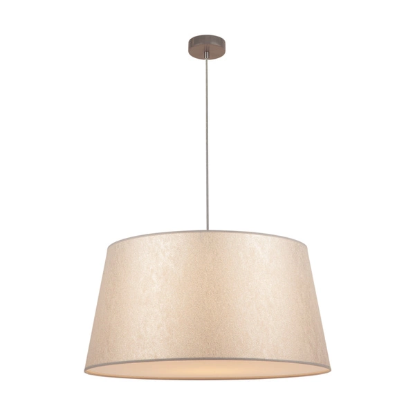 Prata Pendant Lamp 1xE27 Max.40W Gray Metal/Transparent PVC Cable/Silver Fabric Shade 957280327