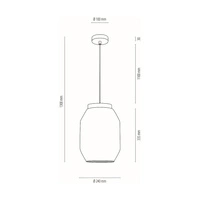 Lampa Wisząca Vaso 1xE27 Max.60W Dąb Olejowany/Przezroczysty Kabel PCV/Przezroczyste Szkło 169010174