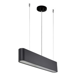 Illumina Pendant Lamp Incl. 1xLED Integrated 1350lm 3000K 21W Black Metal/Transparent PVC Cable/Black Fabric Shade 1930104