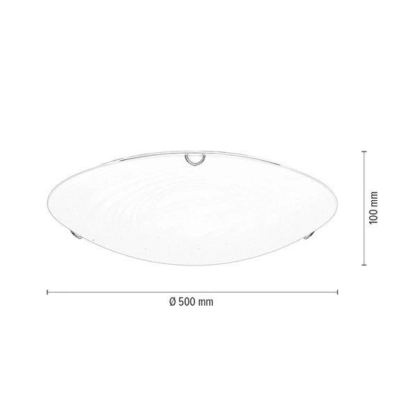 Sydney Ceiling Lamp Incl. 1xLED 2600lm 2700K 30W Chrome Metal/White-Transparent Glass 4235112