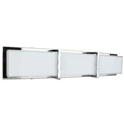 Zoey Wall Lamp Incl. LED Integrated 2400lm 3000K 27W Chrome Metal/White Glass 3460128