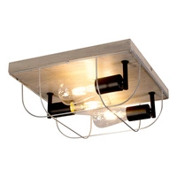 Netuno Wall/Ceiling Lamp 3xE27 Max.15W LED Stained Pine Gray/Black Metal/Silver Metal 92073357