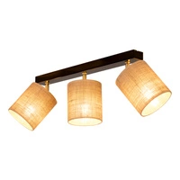 Jute Ceiling Lamp 3xE27 Max.25W Black/Beige 56793304