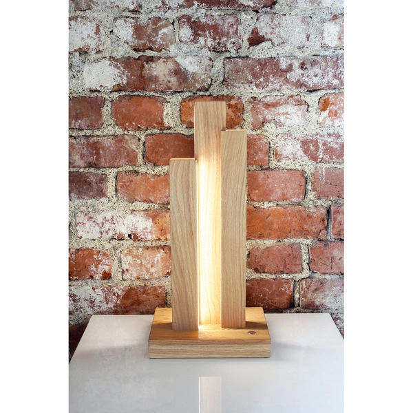 Manhattan Table Lamp 3xLED 24V Integrated 1470lm 3000K 16W Oiled Oak/Anthracite Fabric Cable with Touch Dimmer 7481174