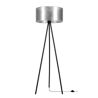 Nevoa Floor Lamp 1xE27 Max.40W Black Metal/Black PVC Cable/Silver Fabric Shade 151930104