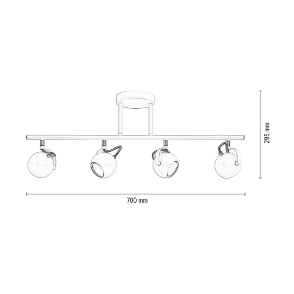 Lea Ceiling Lamp 4xGU10 Max.50W Chrome Metal/White Metal 5019402