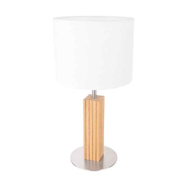 Riflet Table Lamp 1xE27 max. 40W Oiled Oak/Matte Nickel/White Small 7012912611691