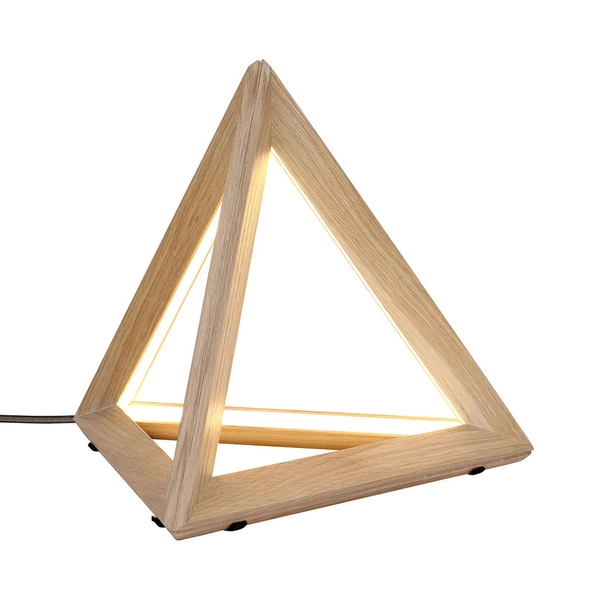 Trigonon Table Lamp 1xLED 24V Integrated 2500lm 3000K 27W Oiled Oak/Black Fabric Cable 1109174