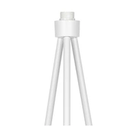 Tripod Floor Lamp 1xE27 Max.40W White Metal/Transparent PVC Cable/Black Fabric Shade 1523002