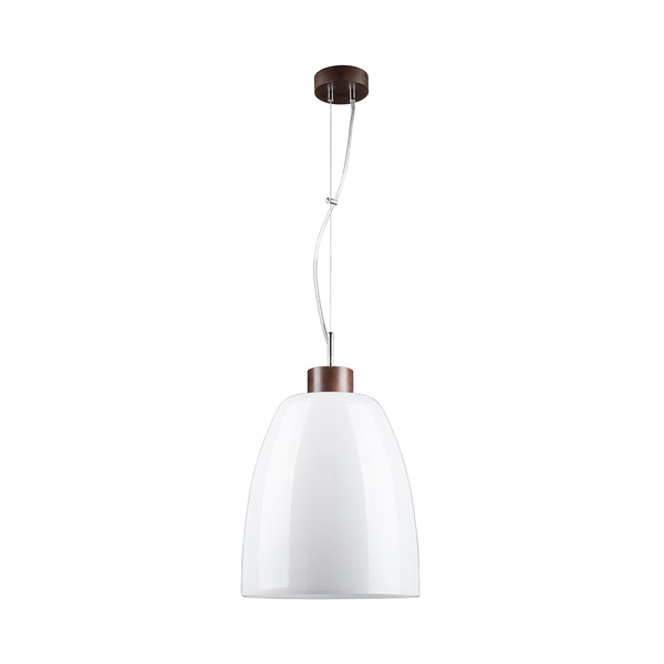 Campana Pendant Lamp 1xE27 Max.60W Walnut/Transparent/White