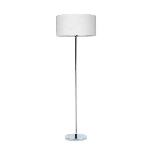 Lampa podłogowa Leila 1xE27 maks. 60W chromowany metal/przezroczysty kabel PVC/wielokolorowy papier + klosz z PCV z wzorem w kropki 6654028