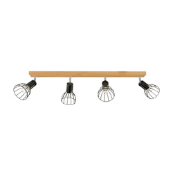 Megan Wood Ceiling Lamp 4XE14 Max.40W Oiled Oak/Black