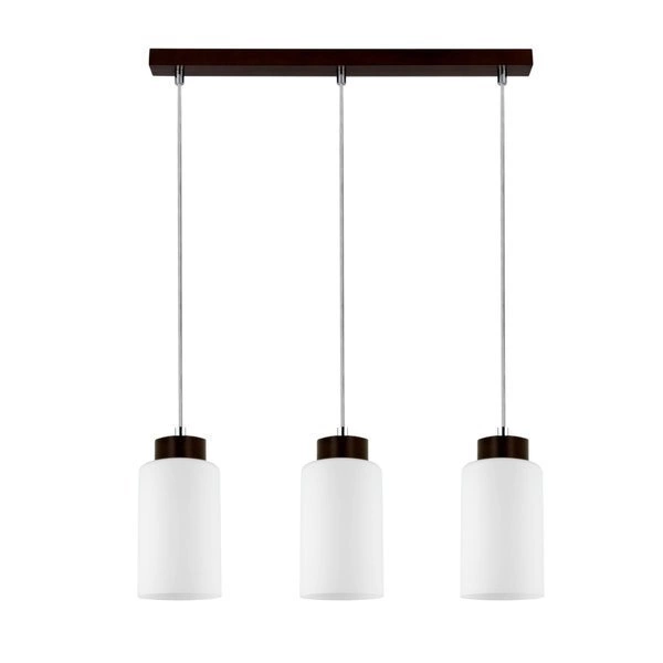 Bosco Pendant Lamp 3xE27 Max.60W Walnut/Transparent/White 1720376_SL