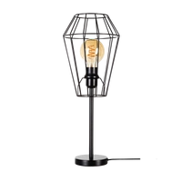 Lampa stołowa Endorfina 1xE27 Max.25W Czarny metal/czarny kabel PVC 72420104