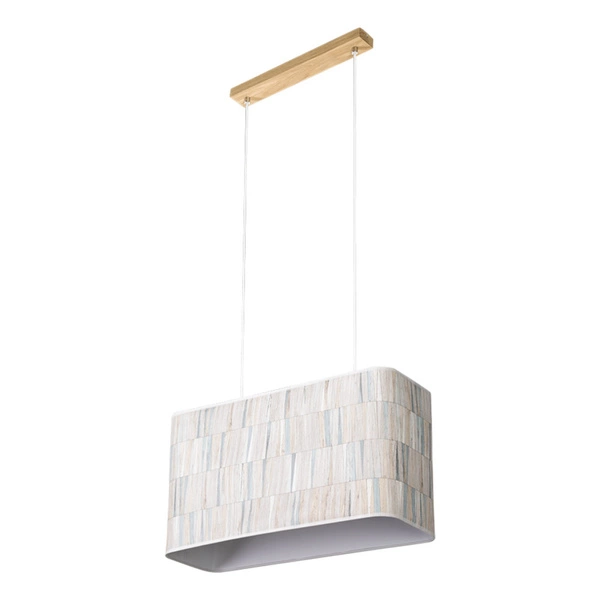 Malo Hanging Lamp 2xE27 Max.40W Oiled Oak/Transparent PVC/Multicolor