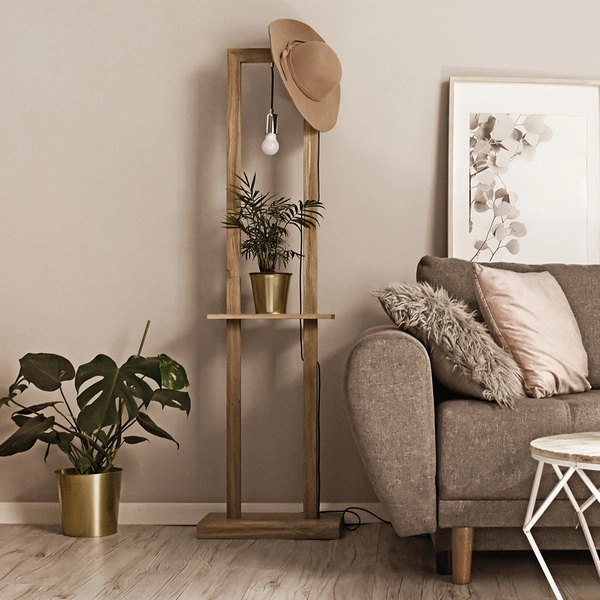 Monopod Floor Lamp 1xE27 Max.15W Oiled Oak/Anthracite 6460174