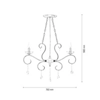 Maestra Ceiling Lamp 2xE14 Max.40W Patina Metal/Transparent Glass 5312211