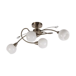 Marbella Ceiling Lamp 4xE14 Max.40W Patina Metal/White Glass 5078411G0605