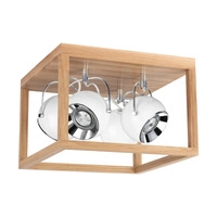 Roy Ceiling Lamp Incl.4xLED GU10 5W Oiled Oak/White Metal 5222474